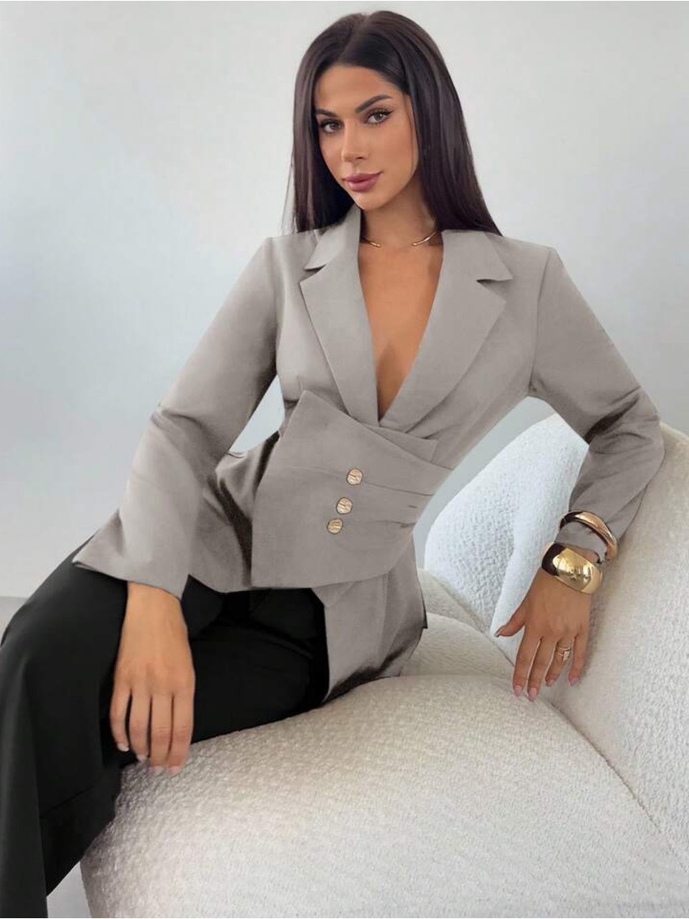 Firerie Women's Elegant Office Fitted Blazer,Fall